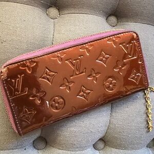 Louis Vuitton Monogram Wallet with Gold Accents